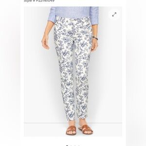 TALBOT SLIM ANKLE JEANS 16P - BIRD TOILE PATTERN